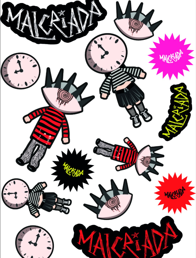 Poster abstracto de Malcriada Music